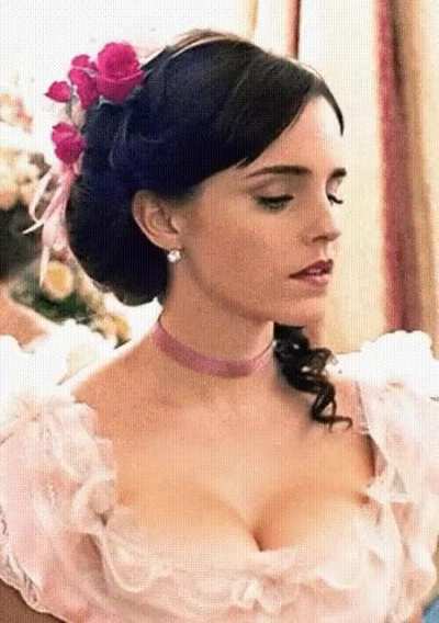 Emma Watson looking like a posh princess,  but her choker & those pushed up tits indicates that she is a lowkey kinky girl
