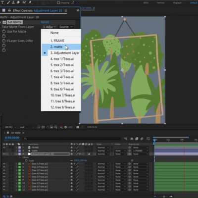 Set Matte + Adjustment Layer = 🤯