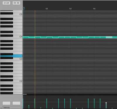 Midi notes not affected by velocity