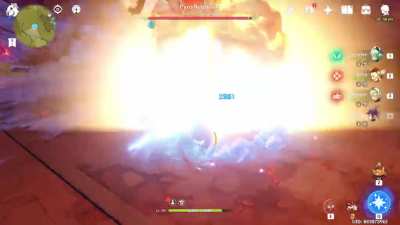 Klee's Bomb (C2, -23% Def) With Mona's Combo.