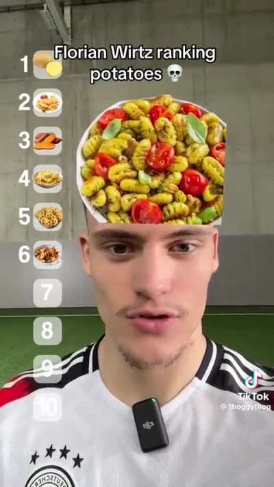 Florian Wirtz ranking potatoes