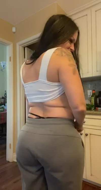 Dropping my almost 50 MILF tits for you …..