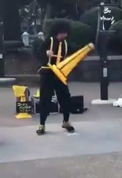 'Traffic cone ninja skills'; I wonder what this could be useful for?