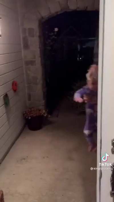 Three year old picks the families costumes
