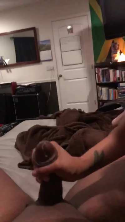petite latina jacks off my bbc