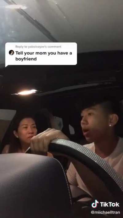 His mom's reaction is great.
