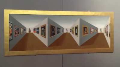 The 3D optical illusion “Superduperperspective”