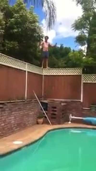 Jumping off a weak fence