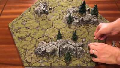 3d Printed Modular Tabletop Project Timelapse of Hexagonal Encounter Map for Campaign Settings Assembly [OC]