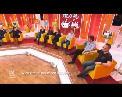 Interviewing people with special laugh