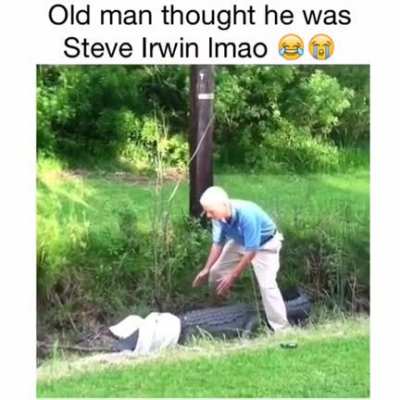 Man's alligator wrangling ability needs work