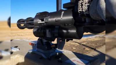 a mobile gatling gun caw caw