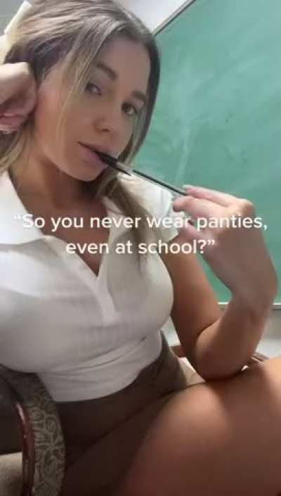 No panties at school