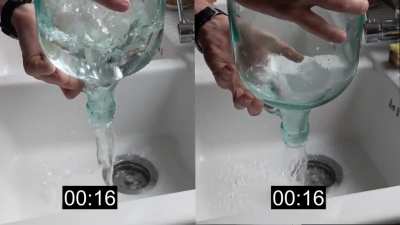 Save time poring water > give it a spin