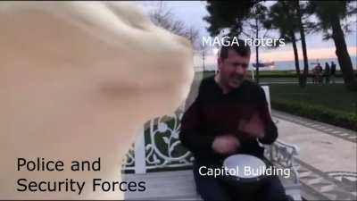 Compare this with how they treat Left Wing Protestors