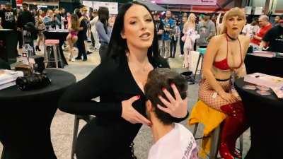 Angela With a Fan