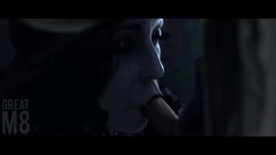 Alcina Dimitrescu sucking dick (Greatm8)