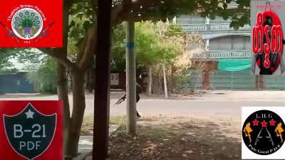 Anti-Junta forces attacking a Myanmar Army unit on the Pale-Gangaw road, Sagaing Region (Includes FGC-9) (May 2023).
