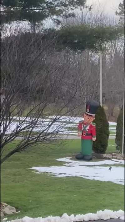 A happy guard