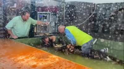 Man tackles an Alligator to save zookeeper at kids party
