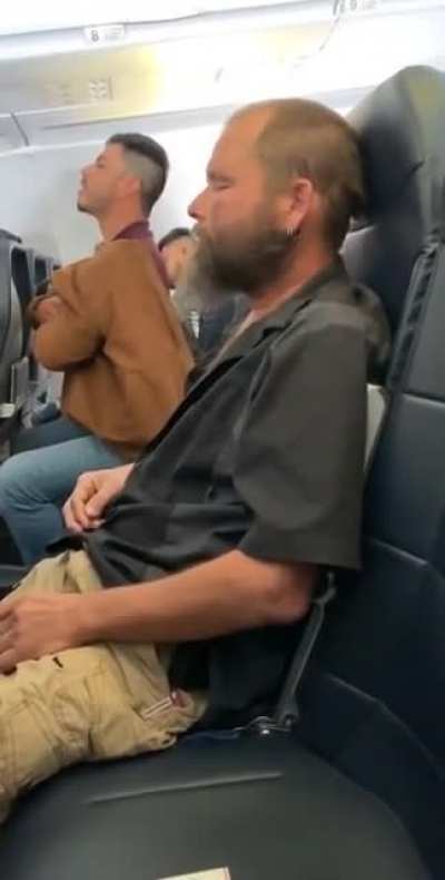 When you forget you're on an airplane