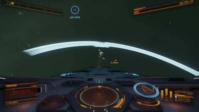 Thargoid warp portal lensing on planetary rings.