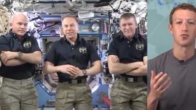 Mark Zuckerberg chats with astronauts