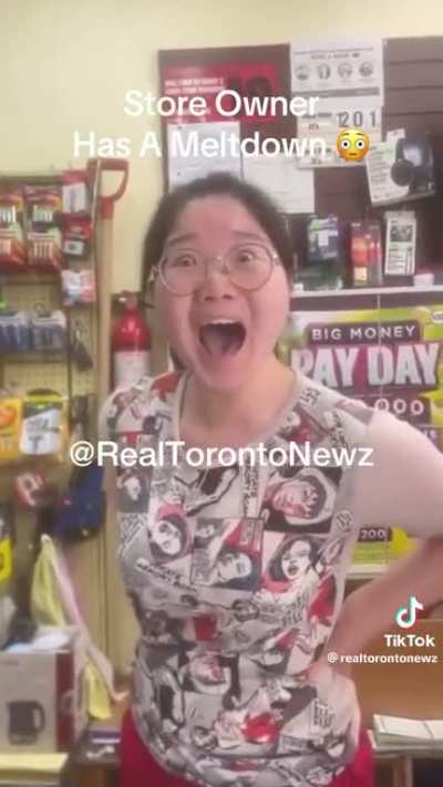 Store owner has a meltdown