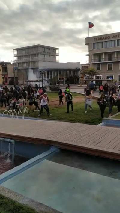 Protestas en Plaza Prat, 2019-10-28