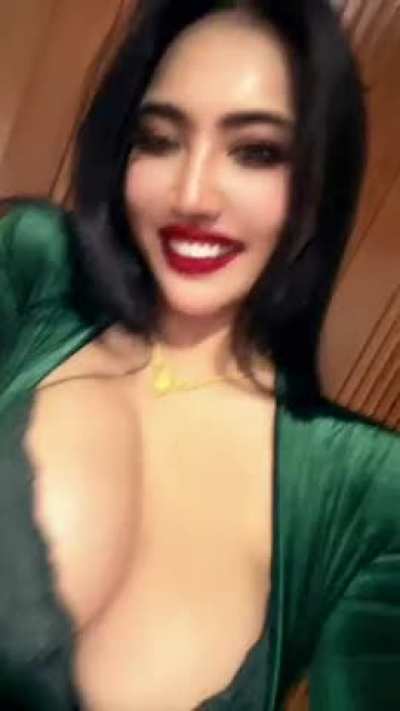 big juicy melon reveal at work xmas party
