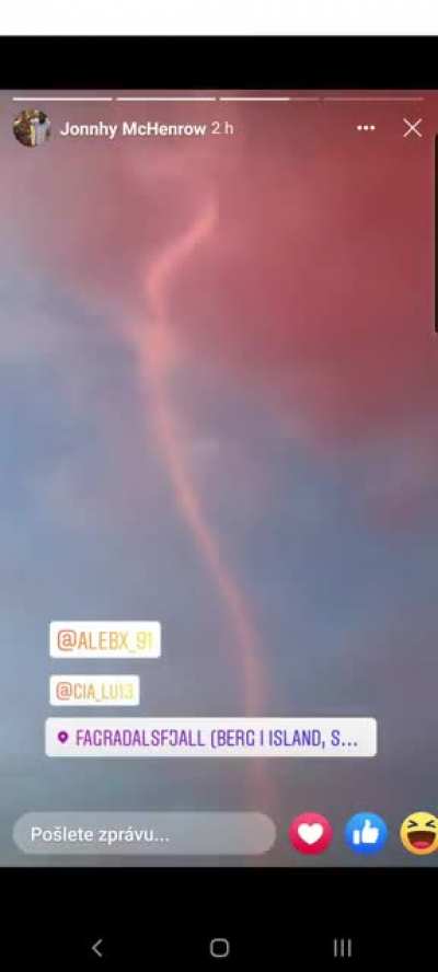 Tornado in Icelandic Volcano