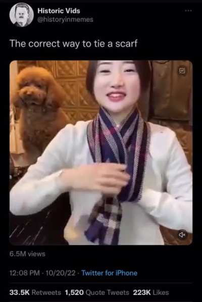 How to tie a scarf for maximum warmth