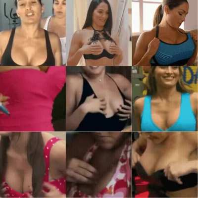 Nikki Bella grabbing her tits 💦
