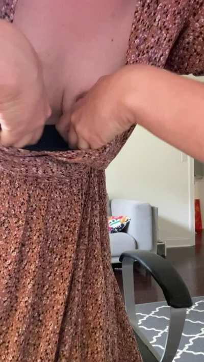 working from home and getting naughty with a titty drop on here for the first time