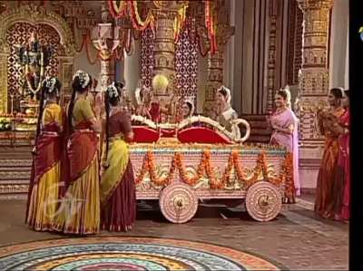 Sita Devi lifts the Siva-danush