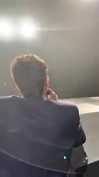 Michael Bublé hands this guy the mic and sings 