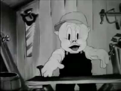 PORKY PIG SAYS SON OF A B_____