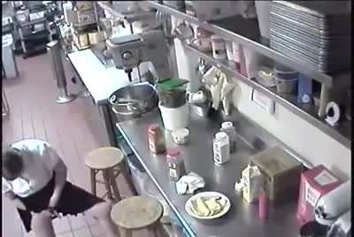 In the kitchen