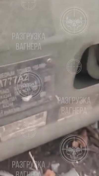 RU POV Soldiers of PMC Wagner filmed an “overview” of the American 155mm howitzer M777 somewhere near Bakhmut