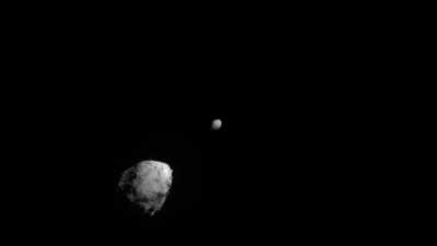 This is my go on editing the DART footage, yesterday, it deliberately crashed into dimorphos to test asteroids redirection technology