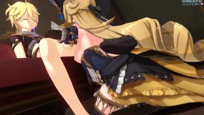 Navia lovingly between his legs~ (Hori<wbr>zonta<wbr>lSlop<wbr>e)
