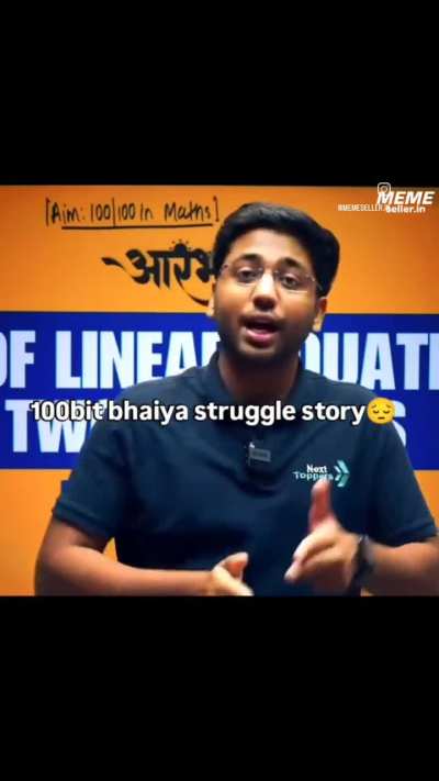Stop trolling 100bit bhayya , look at his struggle