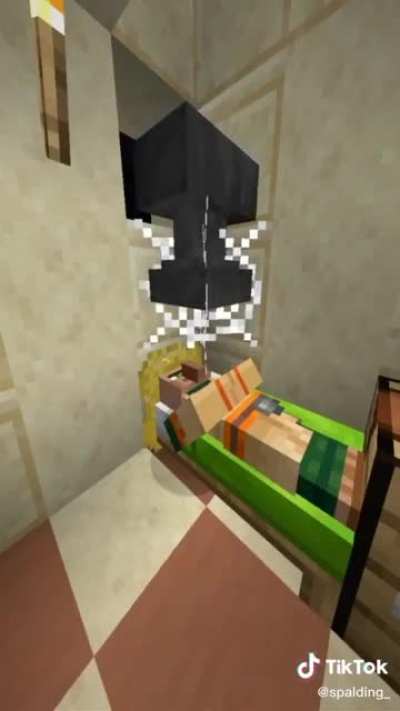 Just how the anvil hits the villager. Upvote so charmx can see pls