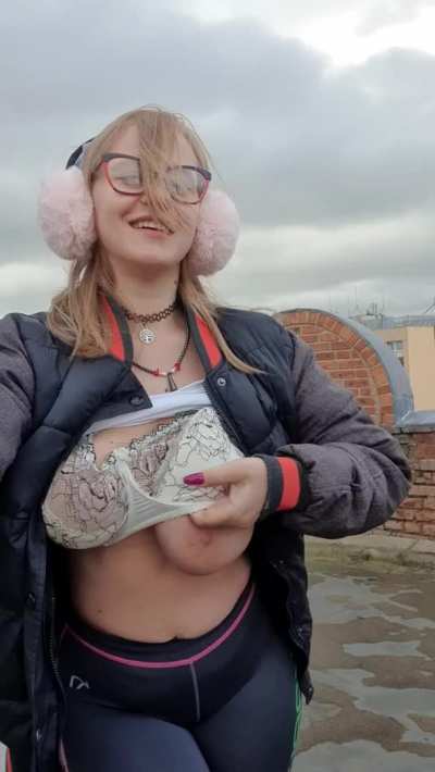 #TittyDrop Me and my boobs salute you on your trip from the castle