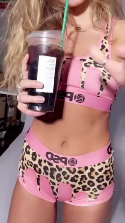 In Her Shorts for a Photoshoot