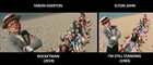 Rocketman (2019) contained a shot for shot remake of the 1983 music video for 