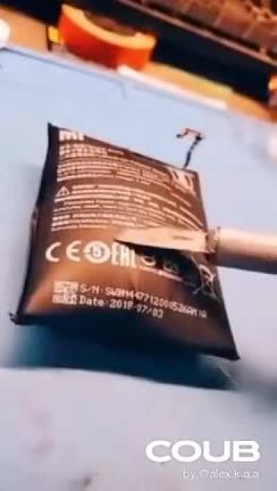 Let me just stab this bloated battery