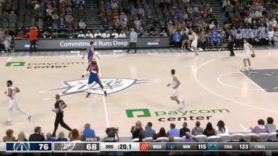 [Highlight] Pokusevski shows off his size and handle to go coast-to-coast against Neto