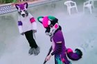 Furries in the pool
