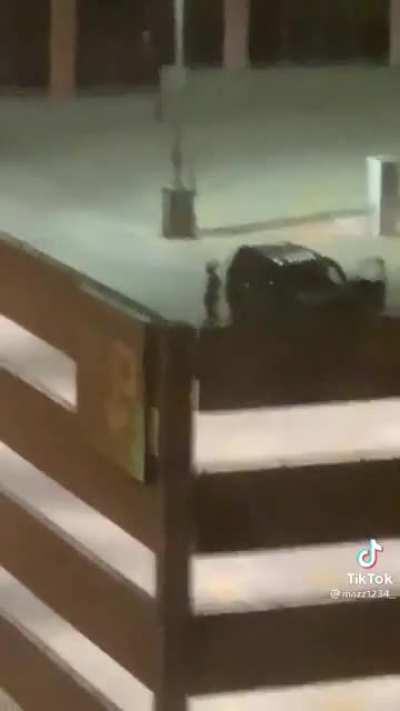 Parking garage strip tease